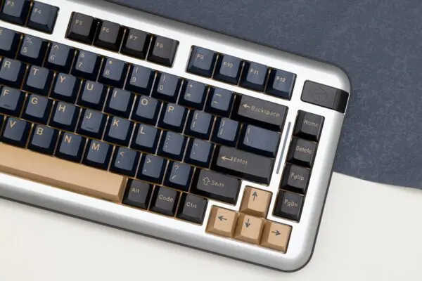 GMK + Blue Samurai Series Cherry Custom Keycap Set is a set of personalized custom keycaps designed for Aero Luna 75 and Link 65 gamer mechanical keyboards.