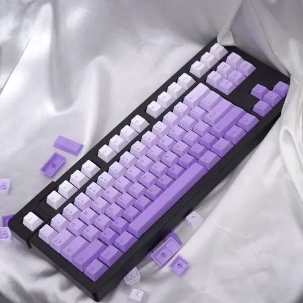 GMK + Purple White Series Cherry Custom Keycap Set