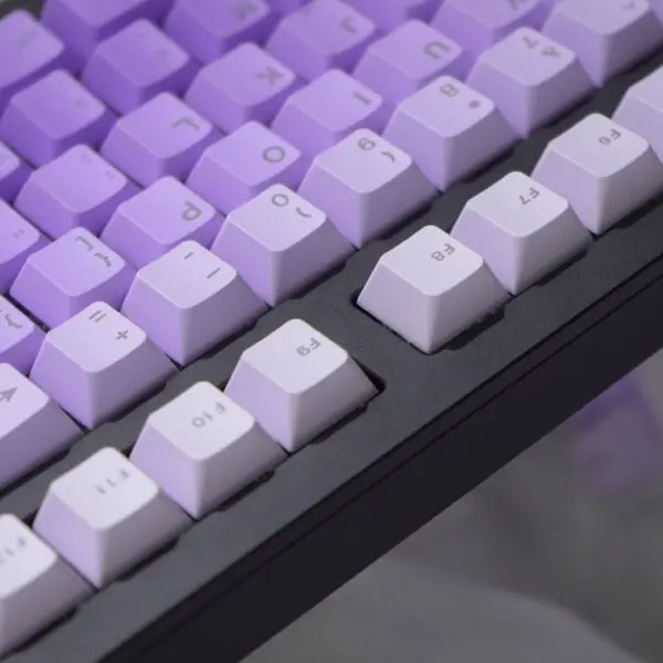 GMK + Purple White Series Cherry Custom Keycap Set
