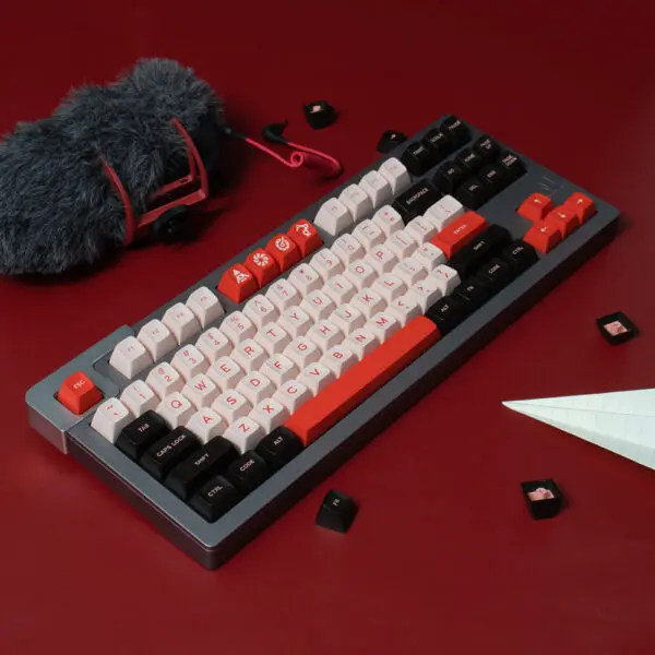 GMK+ Flaming Red SA Custom Keycaps Set