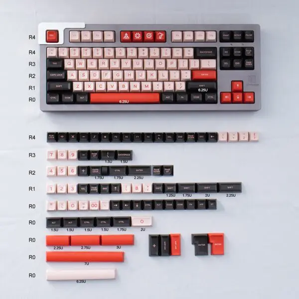 GMK+ Flaming Red SA Custom Keycaps Set - Image 5