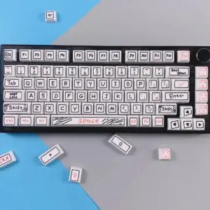 GMK+ Black Graffiti XDA Custom Keycap Set