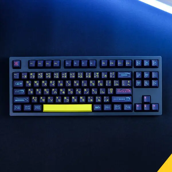 GMK+ Yellow Highlight Cherry Custom Keycap Set
