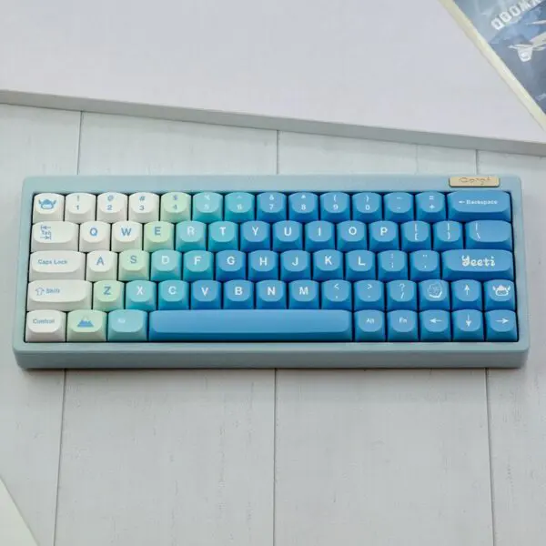 GMK+ Ergonomic Soft Blue SA Custom Keycap Set - Image 4