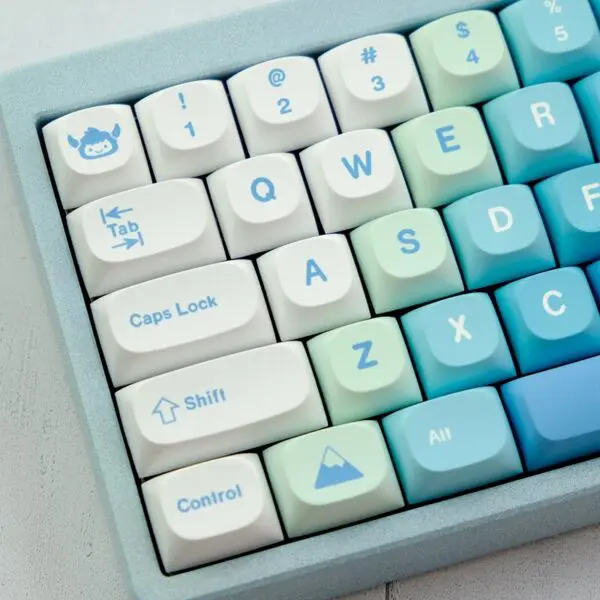 GMK+ Ergonomic Soft Blue SA Custom Keycap Set - Image 2