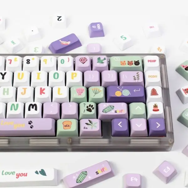 GMK+ Kawaii Purple XDA Custom Keycap Set - Image 3