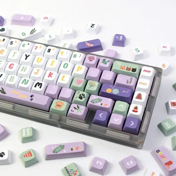GMK+ Kawaii Purple XDA Custom Keycap Set - Image 4