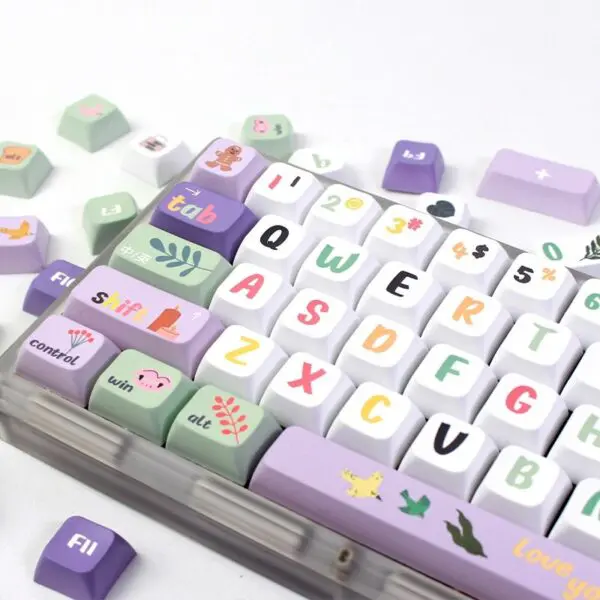 GMK+ Kawaii Purple XDA Custom Keycap Set - Image 5