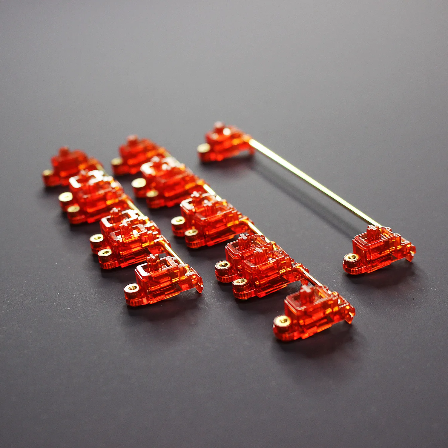 GMK+ Translucent Red Golden Switch Stabilizers