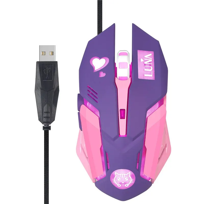 GMK+ Cute Pinky Gaming Mouse