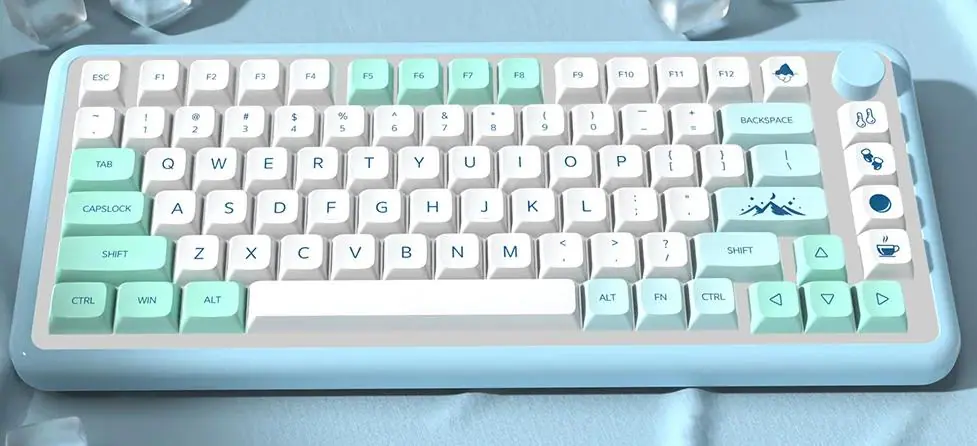 Iceberg theme XDA Profile PBT keycaps Spanish Korean French German Portuguese Russian Japanese keycap For Mechanical Keyboard