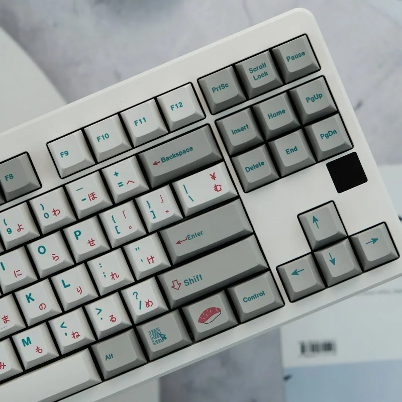 124 Keys PBT Sushi Keycaps Keycaps Cherry Profile DYE-SUB Keycaps For Cherry MX Switch Mechanical Keyboard gk61/64/68/84/tkl87/9
