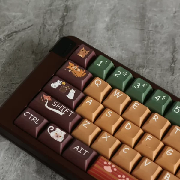 GMK+ Tea Cat KCA Custom Keycap Set - Image 2
