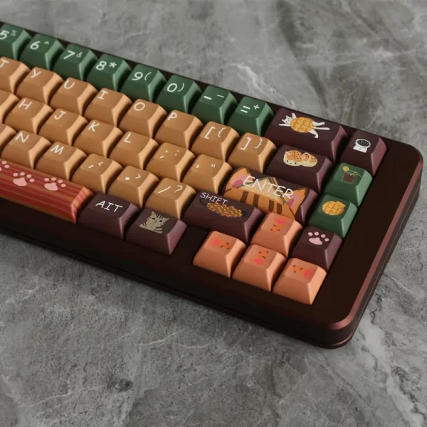 GMK+ Tea Cat KCA Custom Keycap Set - Image 4