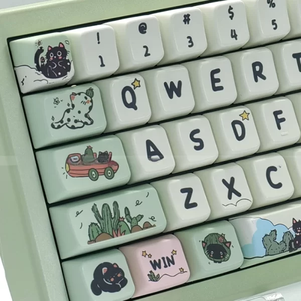 GMK+ Green Cat MDA Custom Keycap Set - Image 2