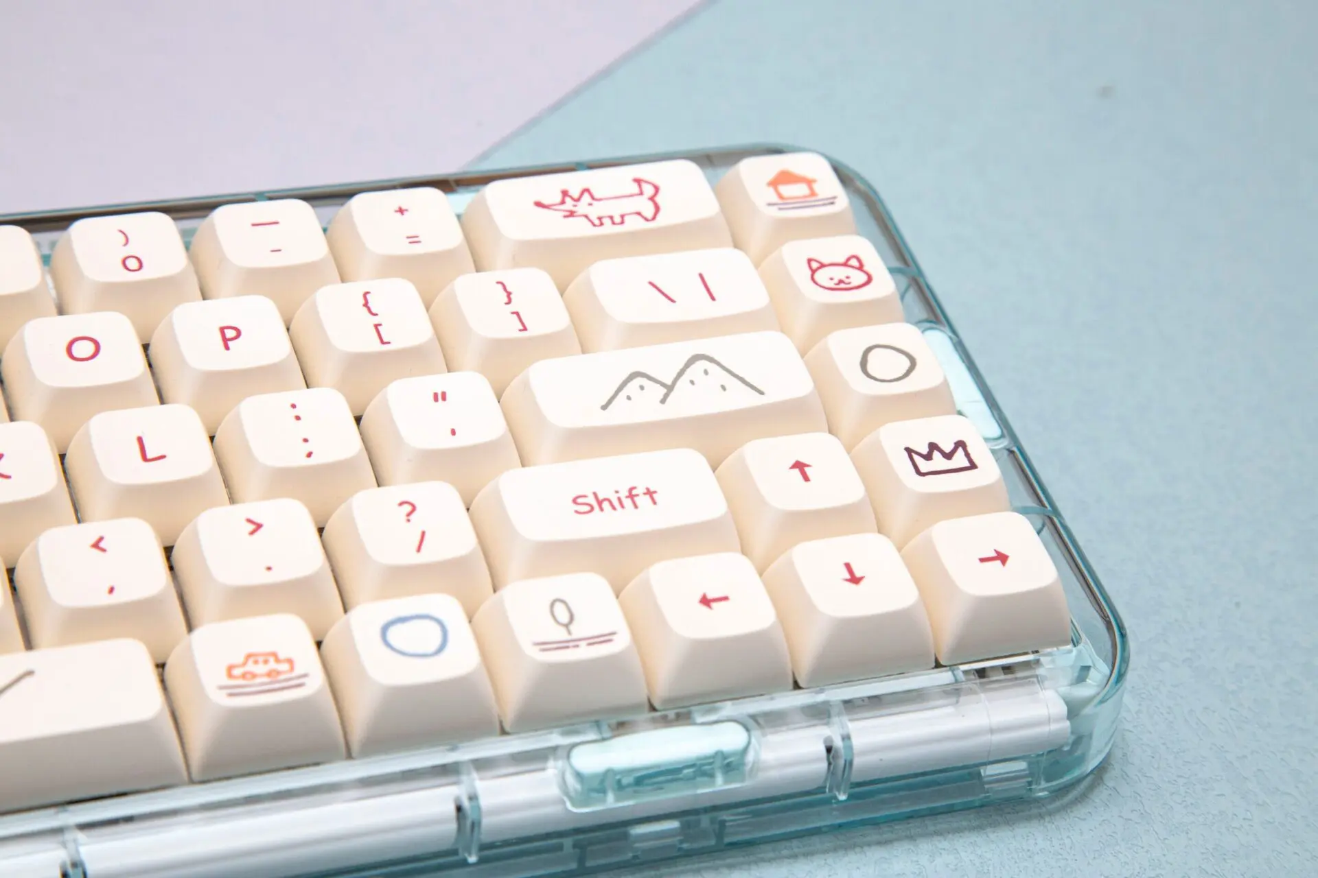 132 Keys XDA PBT Dye Sub Keycaps Graffiti Cartoon Theme Minimalist For Cherry GMMK Pro Mechanical Keyboard XDA Keycaps 61 68 89