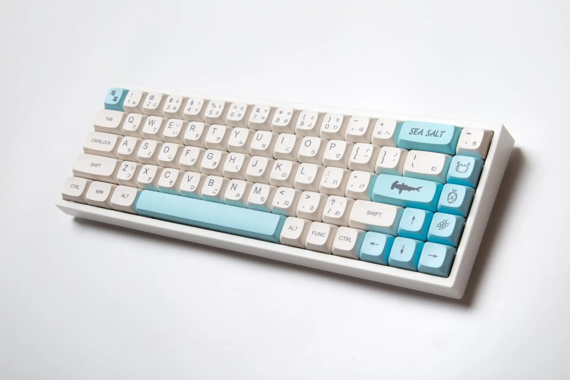138 Keys XDA PBT Keycap Blue White Theme DYE-SUB Japanese/English Keycaps For Cherry Mechanical Keyboard 61 64 84 108 Layout