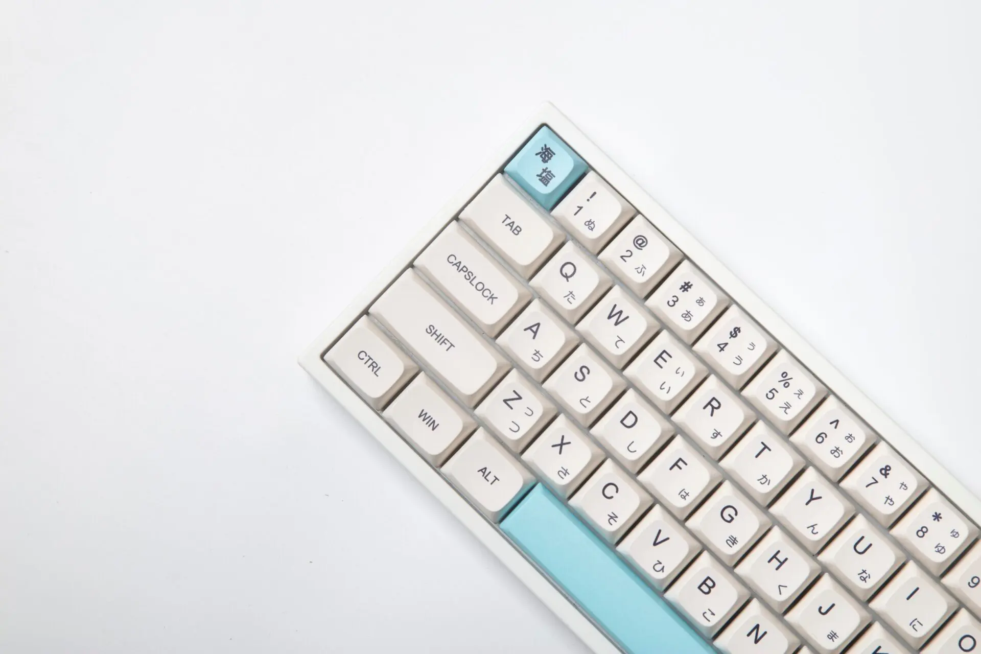 138 Keys XDA PBT Keycap Blue White Theme DYE-SUB Japanese/English Keycaps For Cherry Mechanical Keyboard 61 64 84 108 Layout