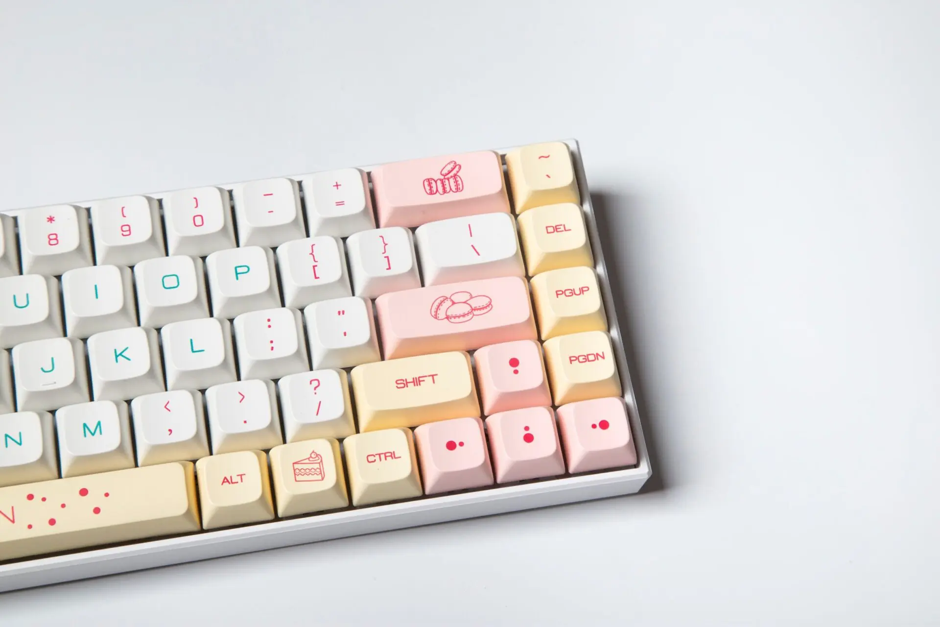 1 Set XDA Macaron Theme PBT Dye Subbed Key Caps For Cherry MX Switch GMMK Pro Mechanical Keyboard Minimalist White Keycaps XDA