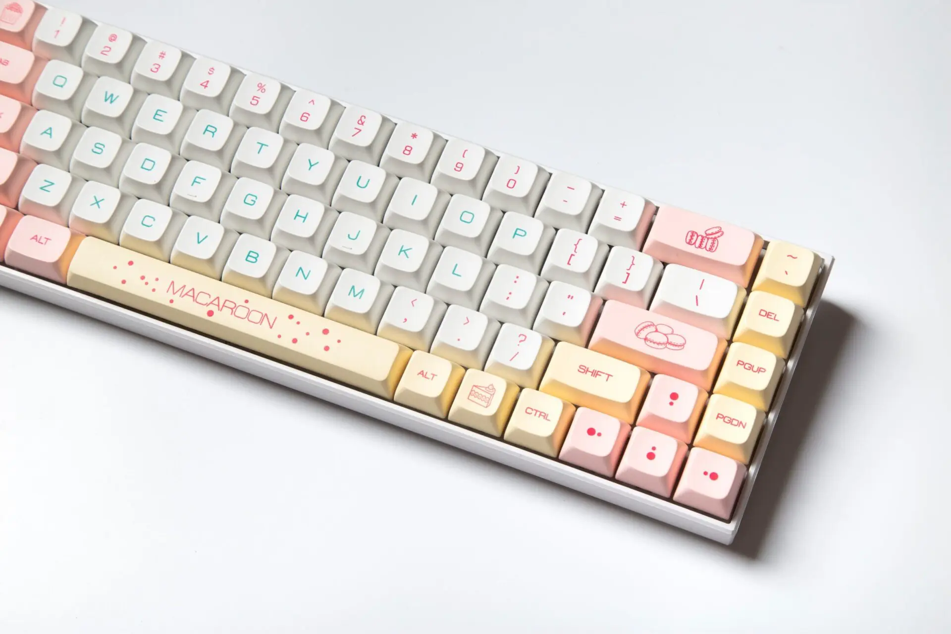 1 Set XDA Macaron Theme PBT Dye Subbed Key Caps For Cherry MX Switch GMMK Pro Mechanical Keyboard Minimalist White Keycaps XDA