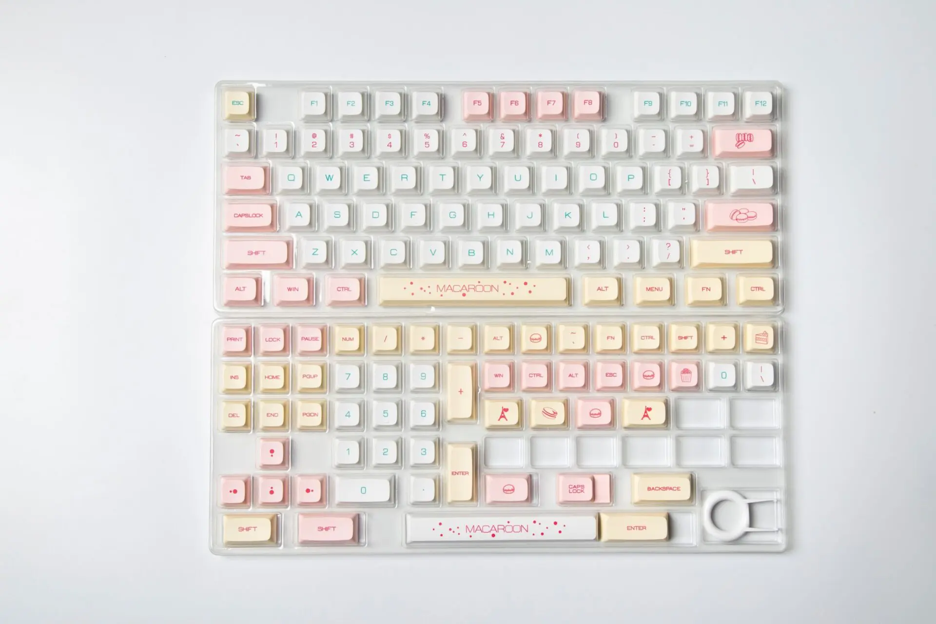 1 Set XDA Macaron Theme PBT Dye Subbed Key Caps For Cherry MX Switch GMMK Pro Mechanical Keyboard Minimalist White Keycaps XDA
