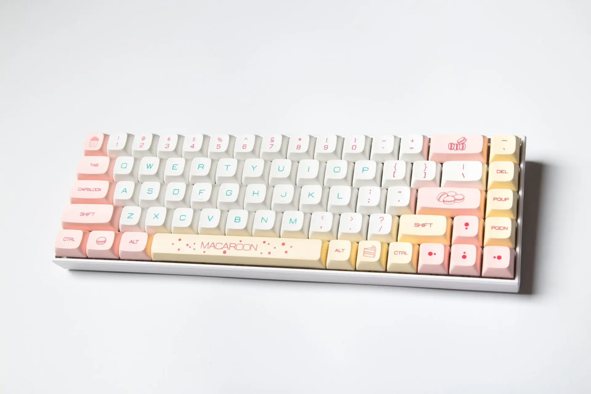 1 Set XDA Macaron Theme PBT Dye Subbed Key Caps For Cherry MX Switch GMMK Pro Mechanical Keyboard Minimalist White Keycaps XDA