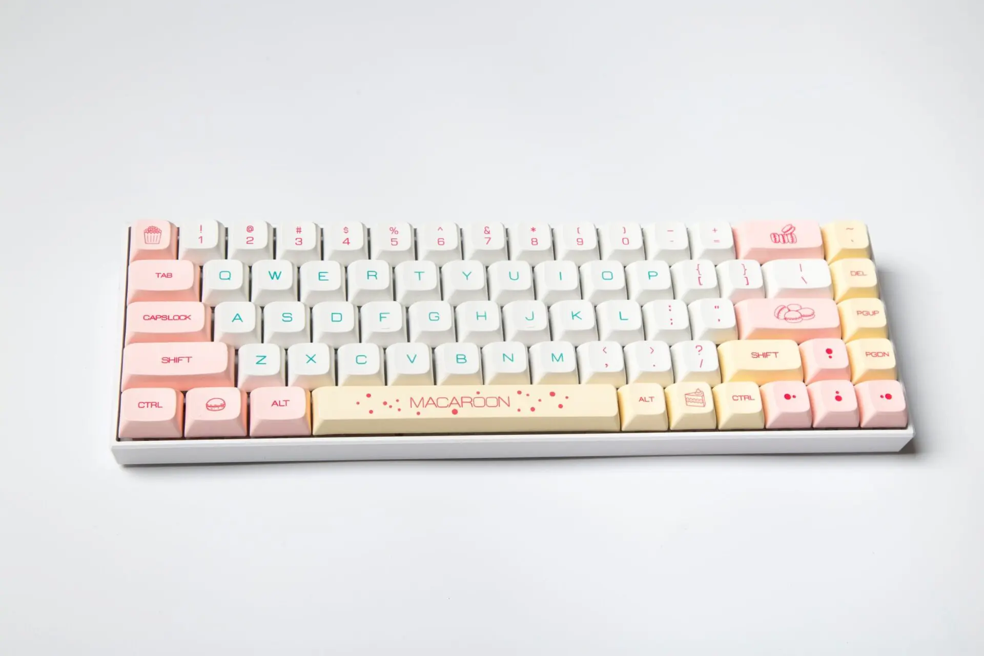 1 Set XDA Macaron Theme PBT Dye Subbed Key Caps For Cherry MX Switch GMMK Pro Mechanical Keyboard Minimalist White Keycaps XDA