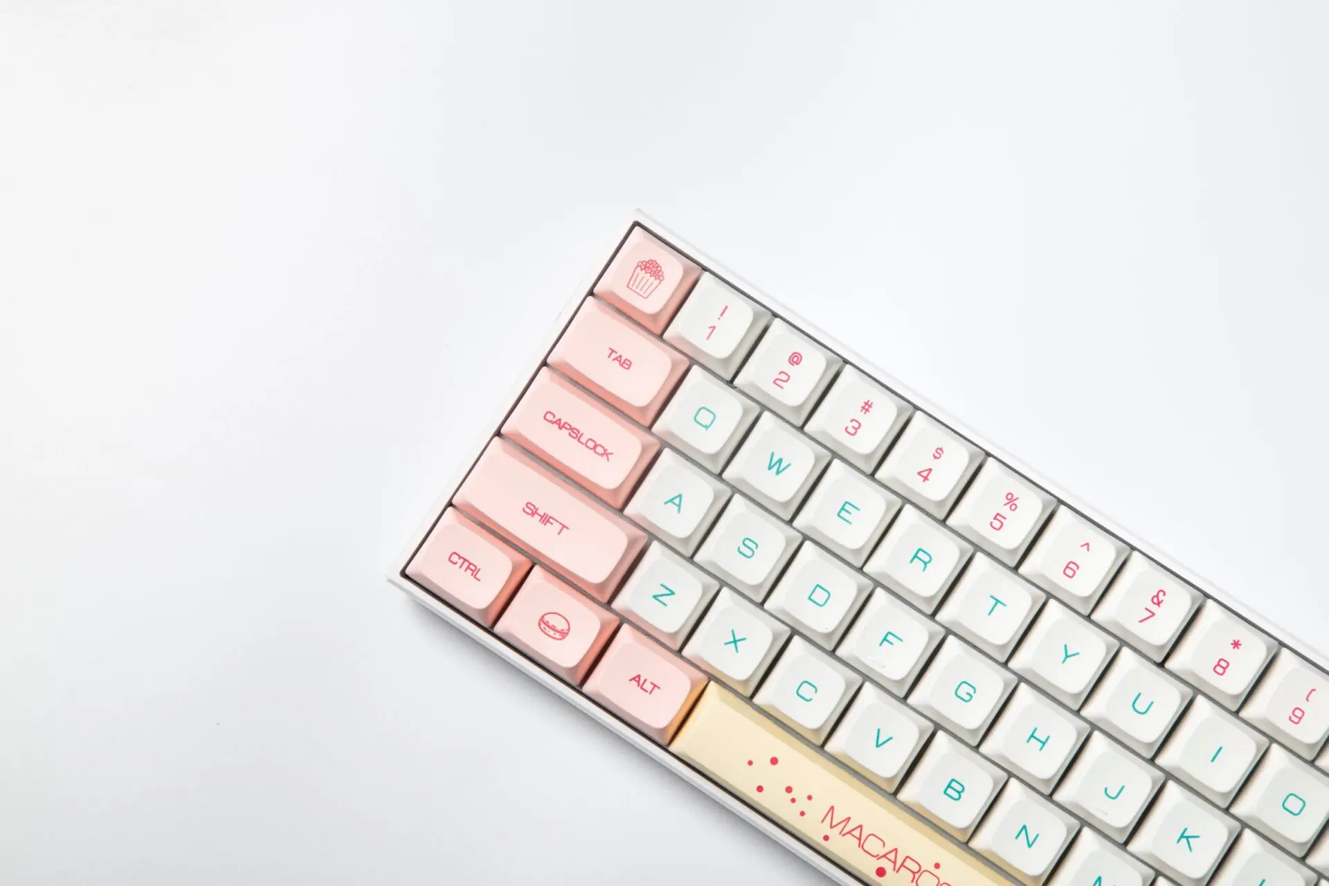 1 Set XDA Macaron Theme PBT Dye Subbed Key Caps For Cherry MX Switch GMMK Pro Mechanical Keyboard Minimalist White Keycaps XDA