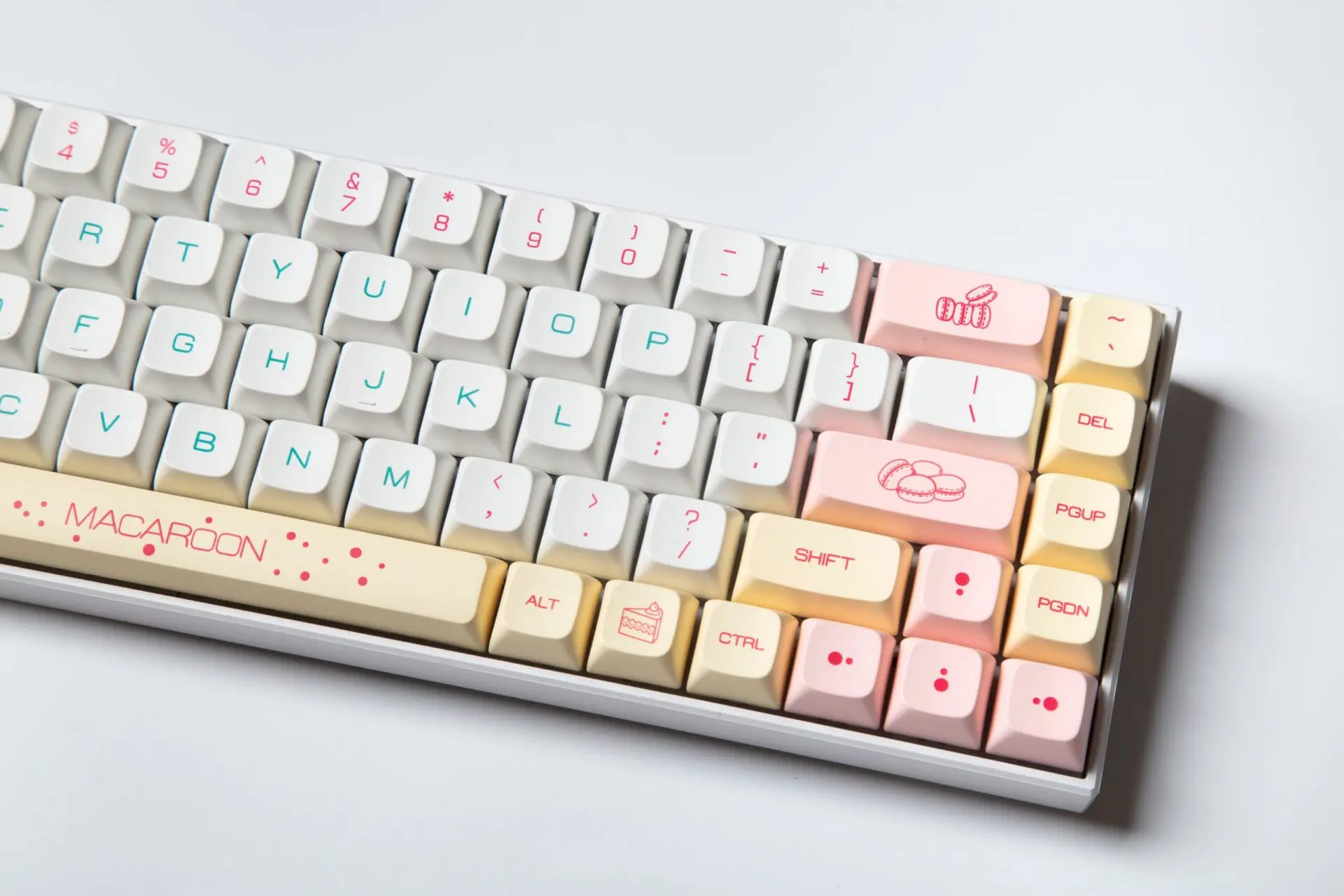 1 Set XDA Macaron Theme PBT Dye Subbed Key Caps For Cherry MX Switch GMMK Pro Mechanical Keyboard Minimalist White Keycaps XDA