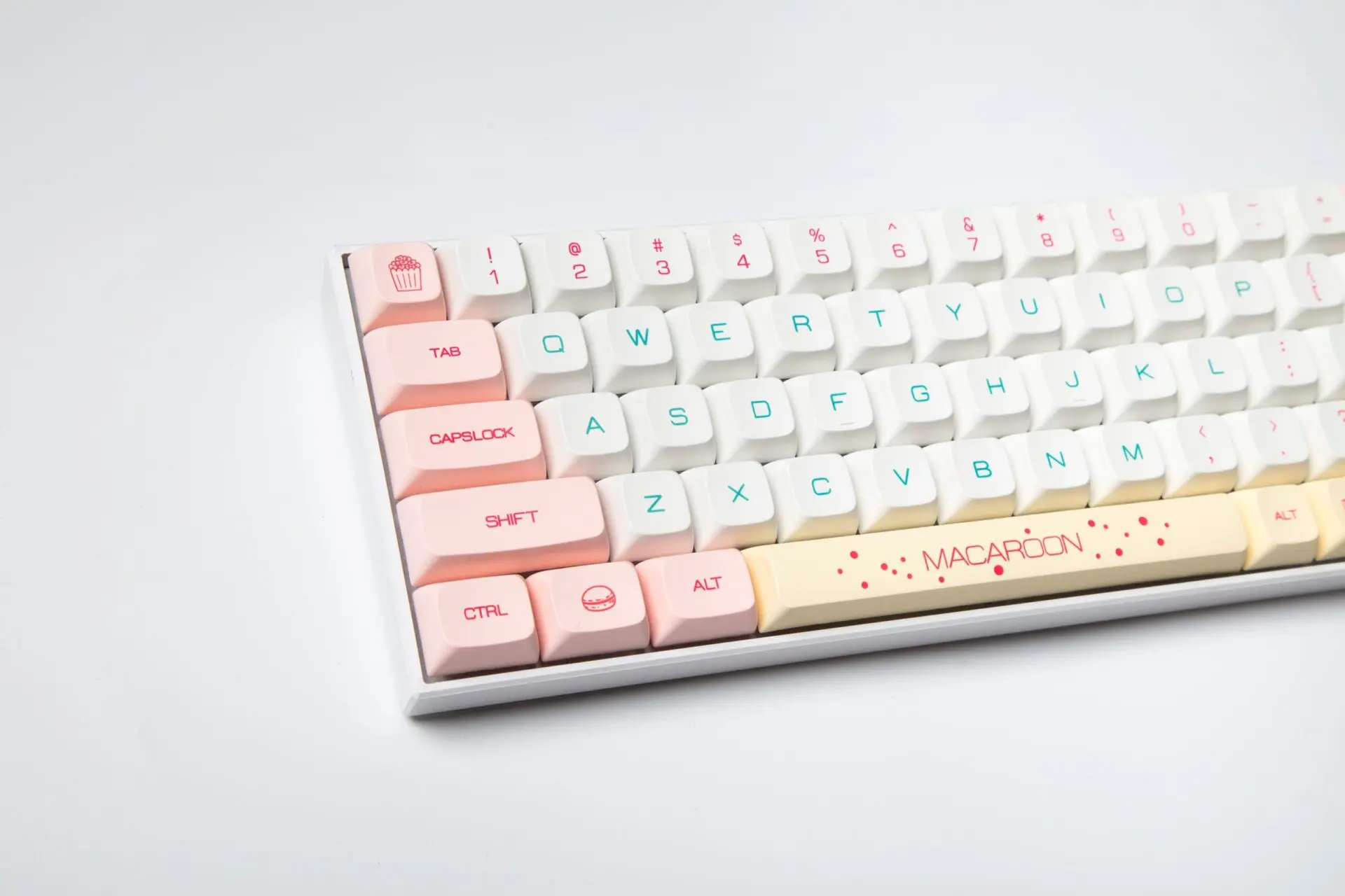 1 Set XDA Macaron Theme PBT Dye Subbed Key Caps For Cherry MX Switch GMMK Pro Mechanical Keyboard Minimalist White Keycaps XDA