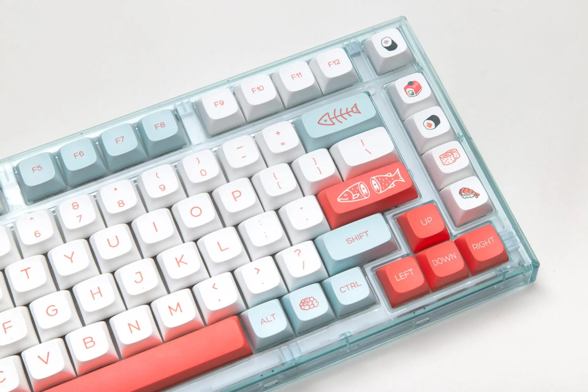 140 Keys/set PBT Dye Subbed Key Cap Salmon For Cherry MX Switch Mechanical Keyboard QX XDA Profile Keycaps For Animal Crossing