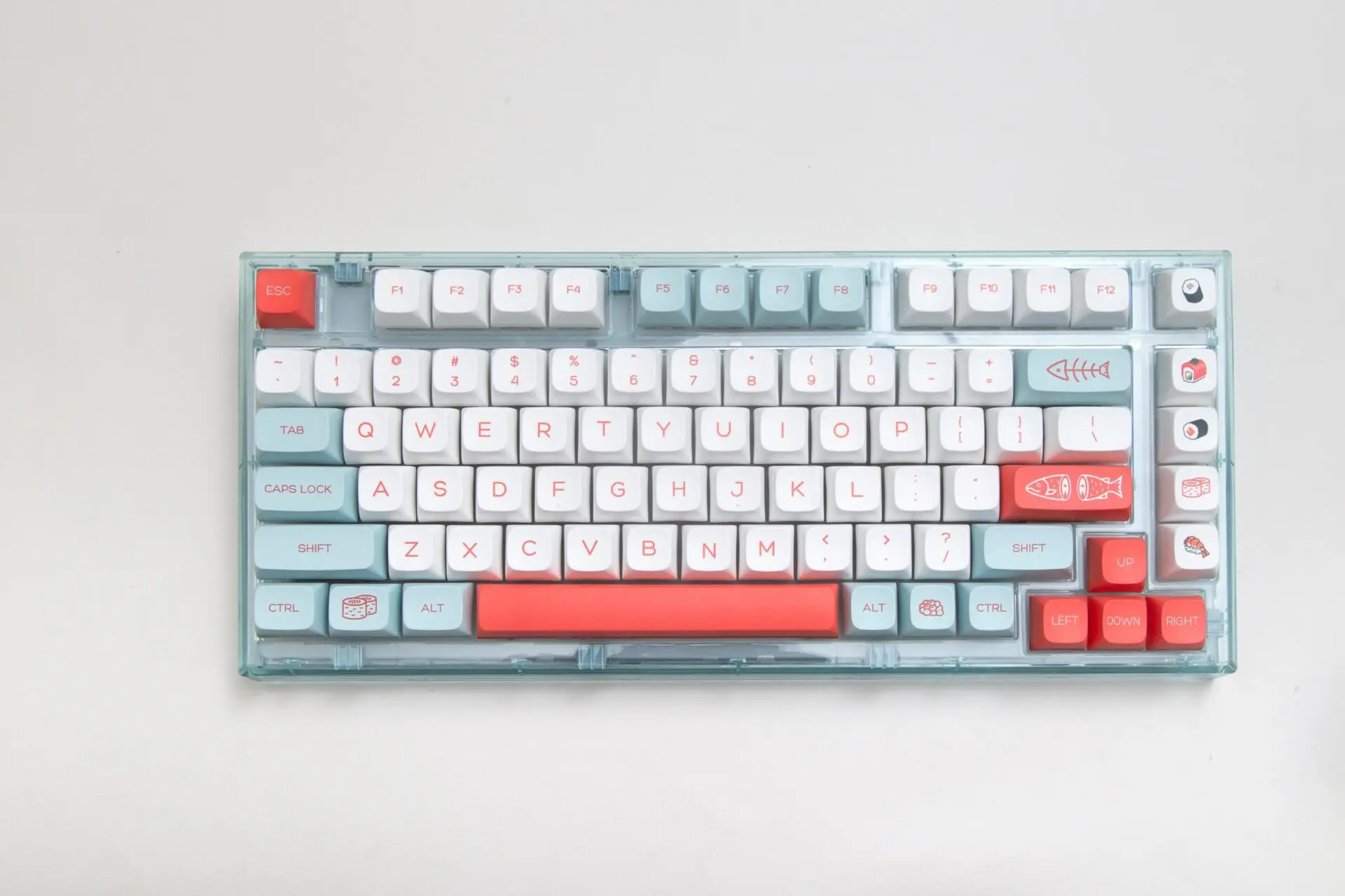 140 Keys/set PBT Dye Subbed Key Cap Salmon For Cherry MX Switch Mechanical Keyboard QX XDA Profile Keycaps For Animal Crossing