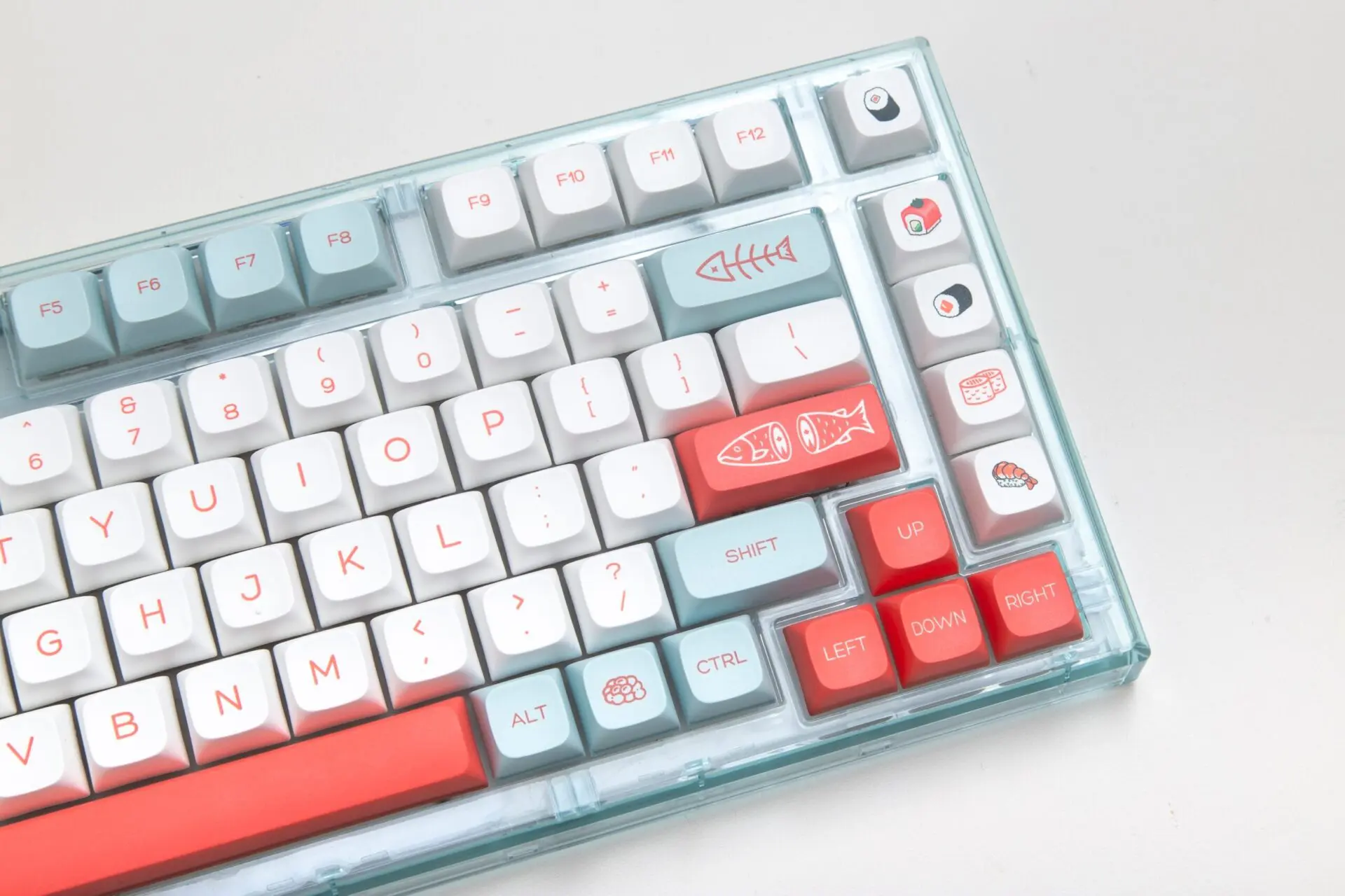 140 Keys/set PBT Dye Subbed Key Cap Salmon For Cherry MX Switch Mechanical Keyboard QX XDA Profile Keycaps For Animal Crossing