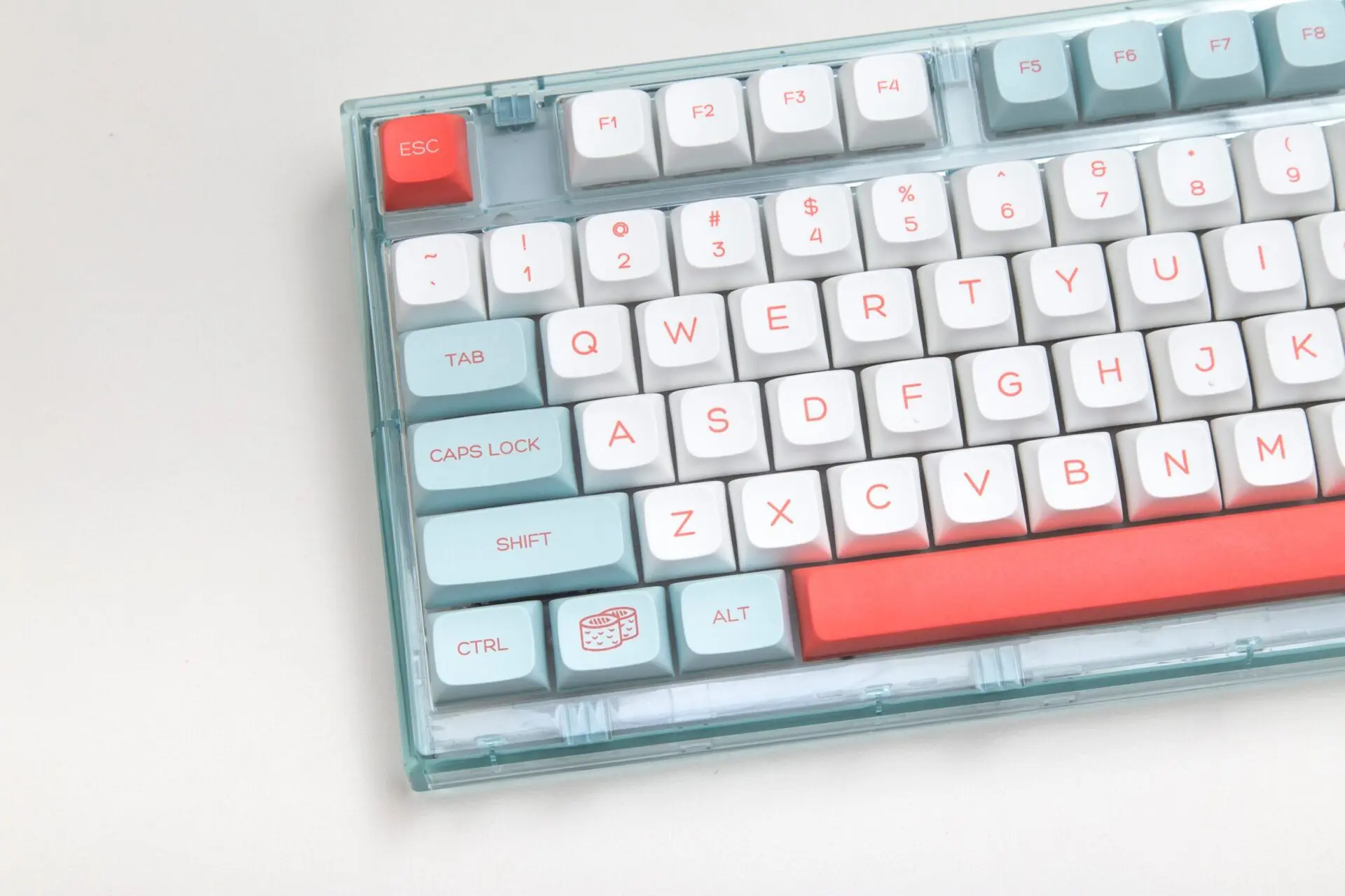 140 Keys/set PBT Dye Subbed Key Cap Salmon For Cherry MX Switch Mechanical Keyboard QX XDA Profile Keycaps For Animal Crossing