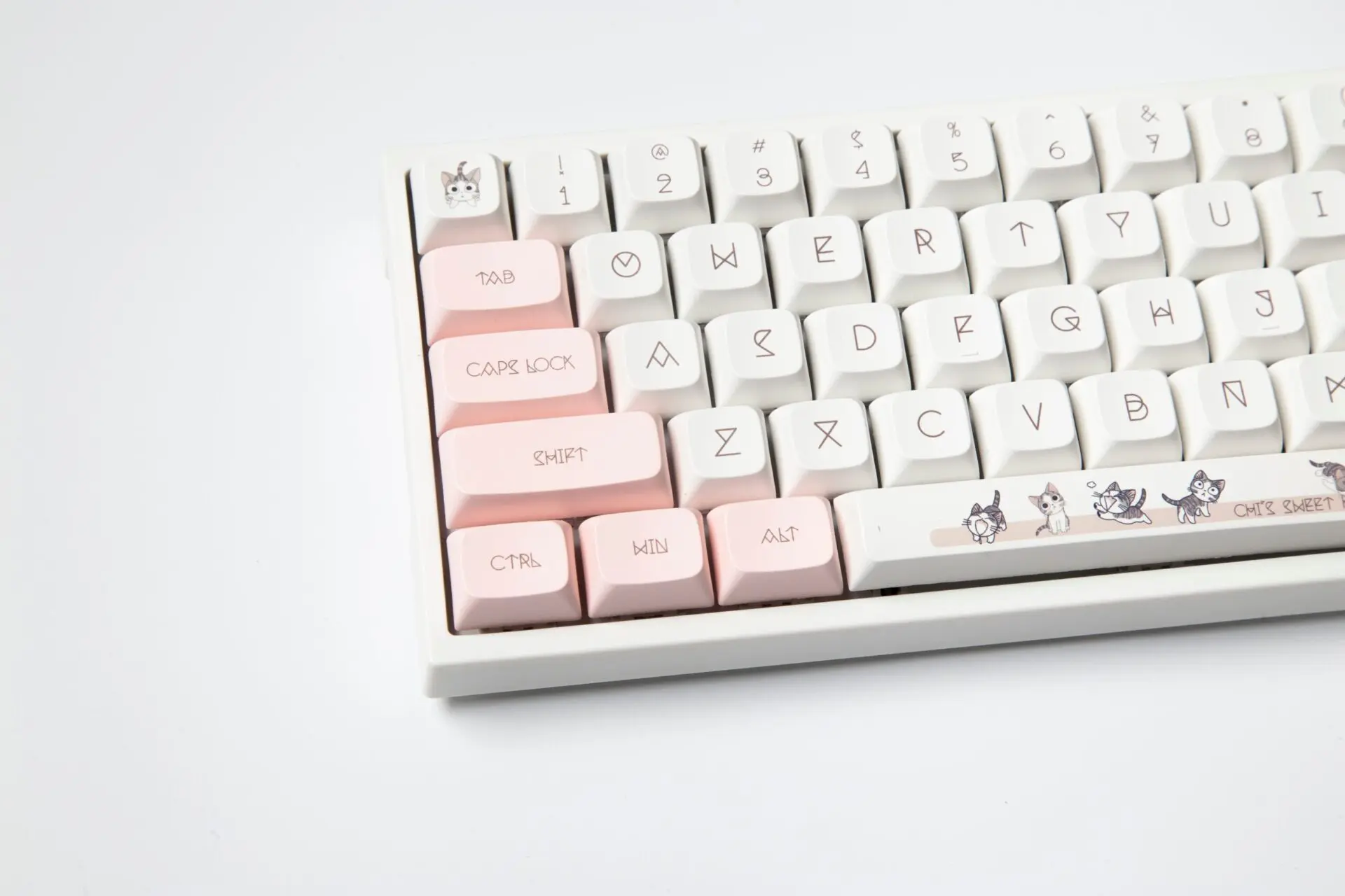 XDA Keycaps 137 Keys PBT Dye Sub Keycaps Cute Miaomiao Theme For Cherry GMMK Pro Gaming Mechanical Keyboard XDA Keycaps