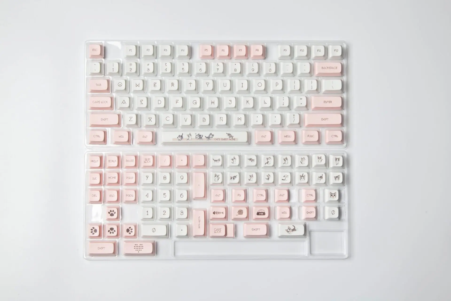 XDA Keycaps 137 Keys PBT Dye Sub Keycaps Cute Miaomiao Theme For Cherry GMMK Pro Gaming Mechanical Keyboard XDA Keycaps