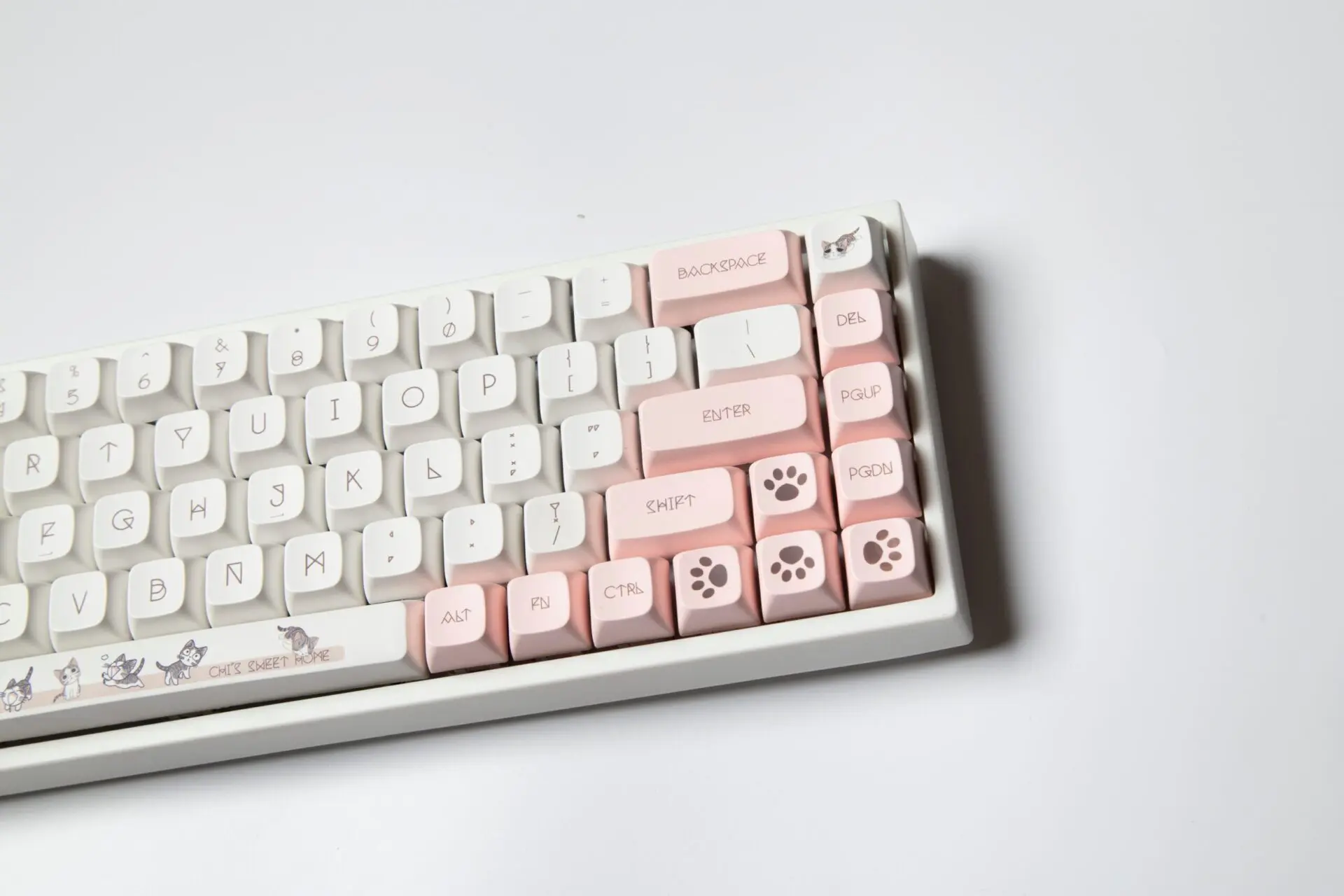 XDA Keycaps 137 Keys PBT Dye Sub Keycaps Cute Miaomiao Theme For Cherry GMMK Pro Gaming Mechanical Keyboard XDA Keycaps