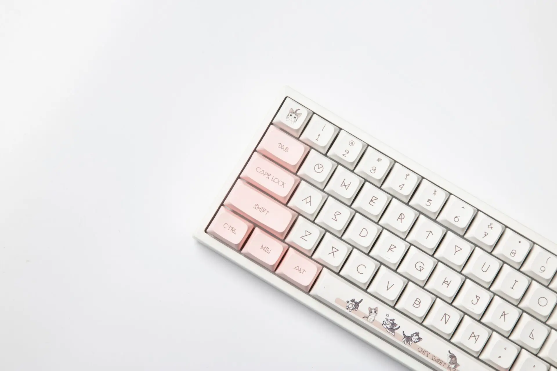 XDA Keycaps 137 Keys PBT Dye Sub Keycaps Cute Miaomiao Theme For Cherry GMMK Pro Gaming Mechanical Keyboard XDA Keycaps