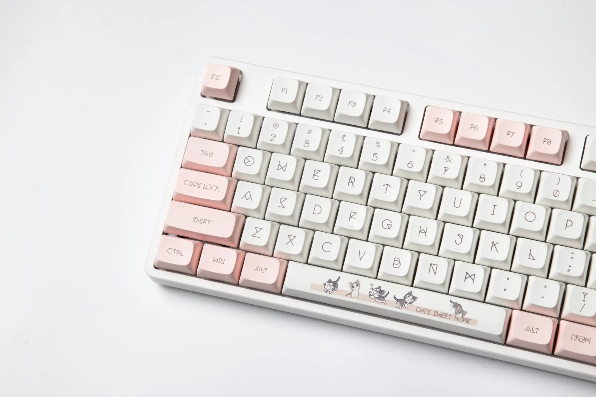 XDA Keycaps 137 Keys PBT Dye Sub Keycaps Cute Miaomiao Theme For Cherry GMMK Pro Gaming Mechanical Keyboard XDA Keycaps