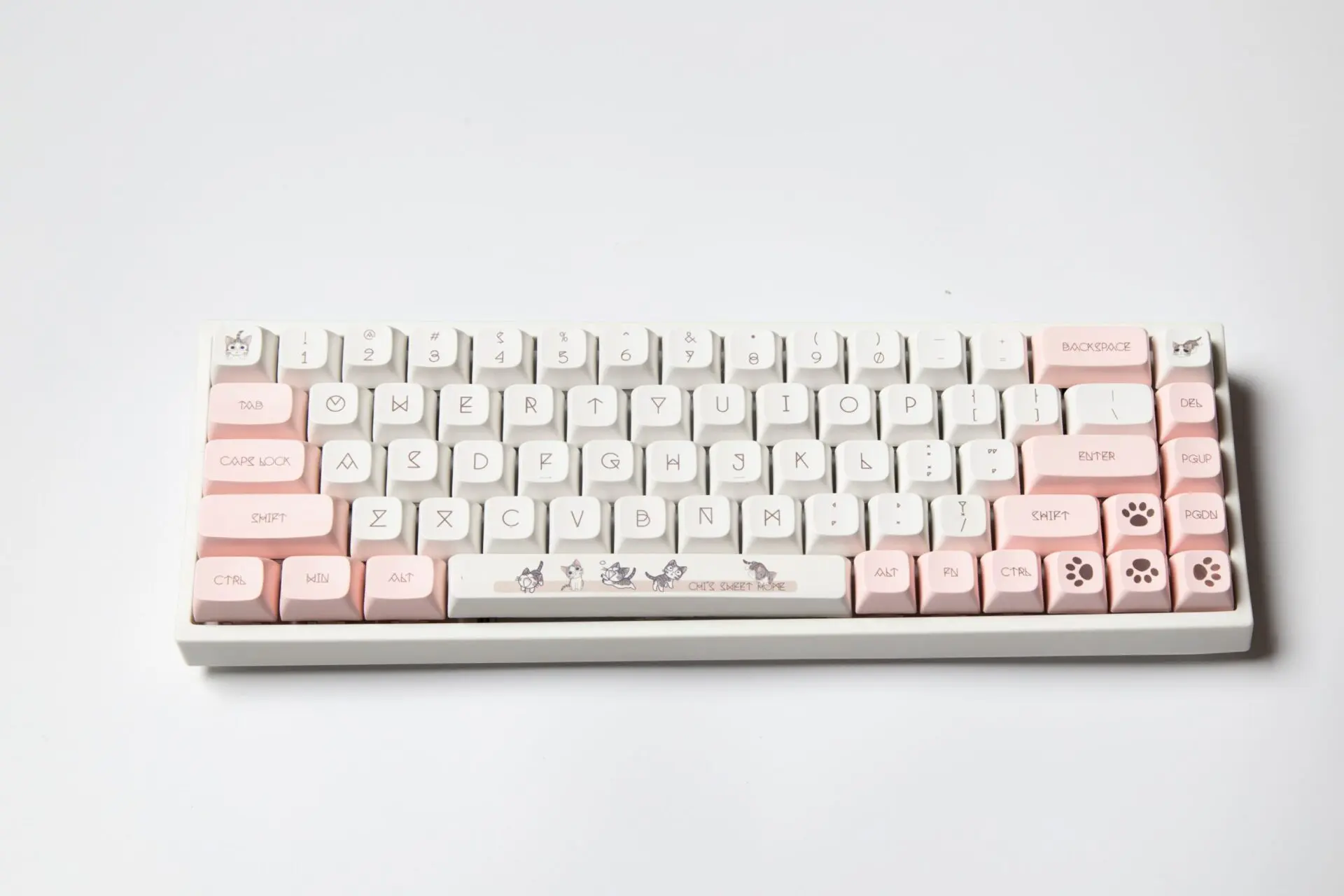 XDA Keycaps 137 Keys PBT Dye Sub Keycaps Cute Miaomiao Theme For Cherry GMMK Pro Gaming Mechanical Keyboard XDA Keycaps