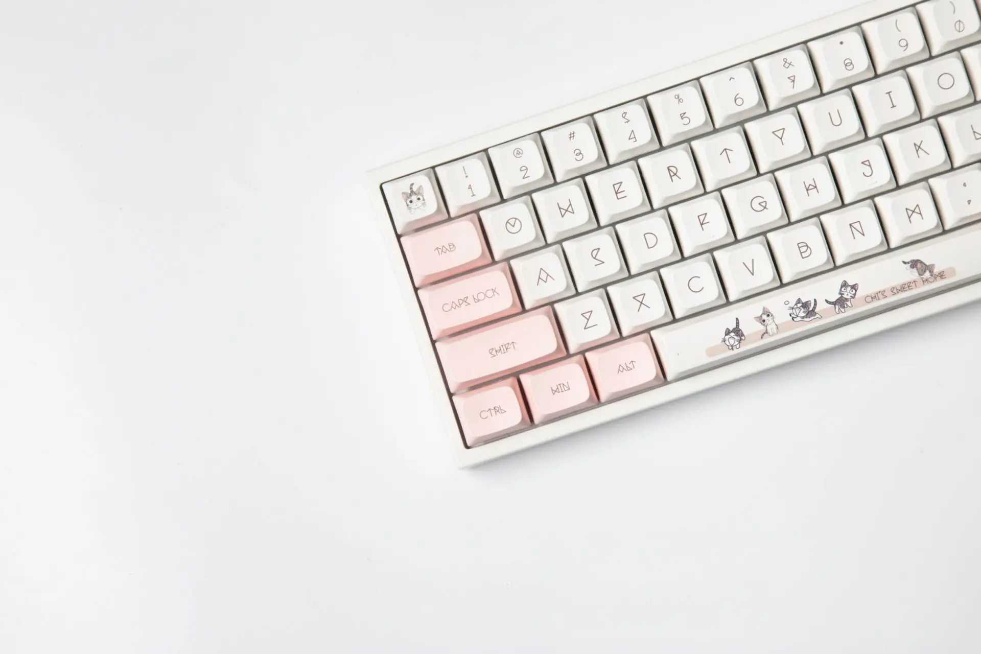 XDA Keycaps 137 Keys PBT Dye Sub Keycaps Cute Miaomiao Theme For Cherry GMMK Pro Gaming Mechanical Keyboard XDA Keycaps