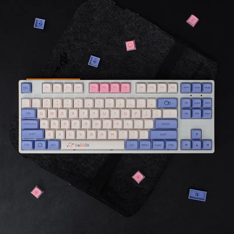 Bubble Theme 127 Keys XDA Profile DYE-SUB PBT Keycap English Custom Personality Keycaps For Mechanical Keyboard MX Switch