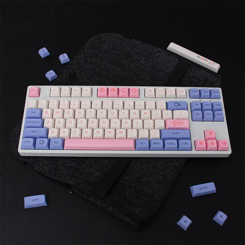 Bubble Theme 127 Keys XDA Profile DYE-SUB PBT Keycap English Custom Personality Keycaps For Mechanical Keyboard MX Switch