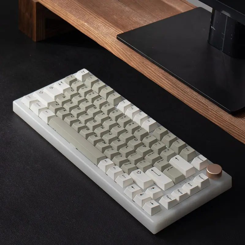 GMK + Gray White Cherry Custom Keycap Set