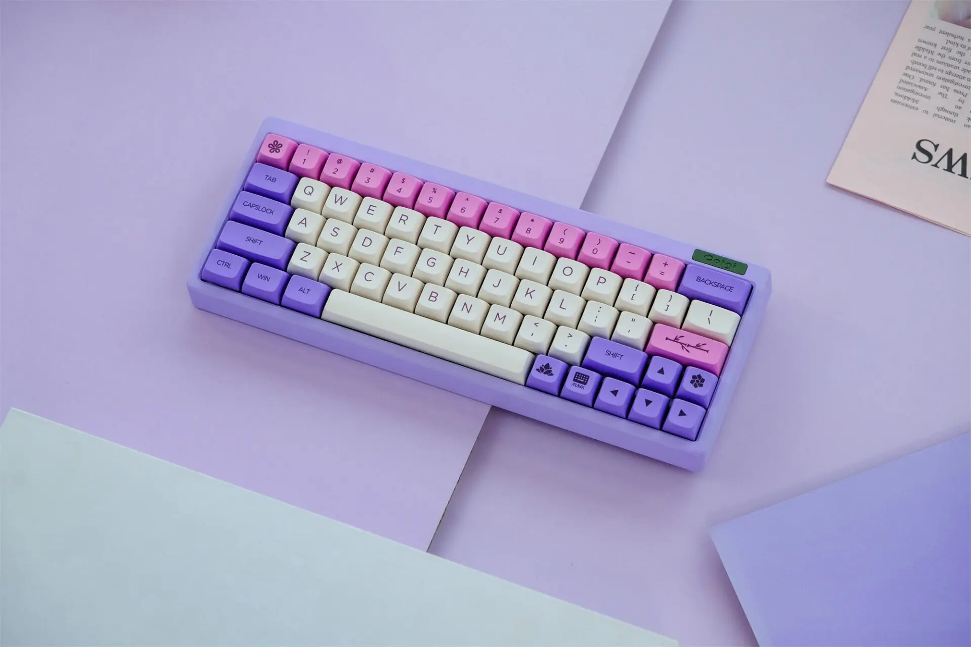 143 Keys PBT XDA Keycaps Hana Sakura Dye Sub Keycap For TH68 ANNE Pro 2 DIY Custom Gaming Mechanical Keyboard Cherry Mx Switch