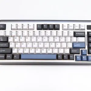 GMK+ Arctic Blue White Series Cherry Custom Keycap Set