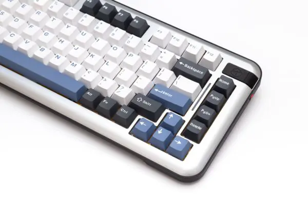 GMK+ Arctic Blue White Series Cherry Custom Keycap Set