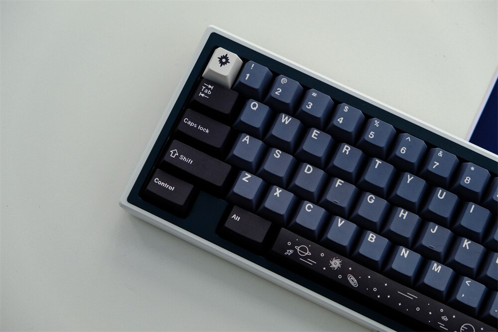 129 Keys GMK Clone Galaxy Cherry PBT Dye Sub Keycaps 6.25U 7U Spacebar For Mechanical Keyboard Mx Switch RK100 61 68 87 960 980 129 Keys GMK Clone Galaxy Cherry PBT Dye Sub Keycaps 6.25U 7U Spacebar For Mechanical Keyboard Mx Switch RK100 61 68 87 960 980