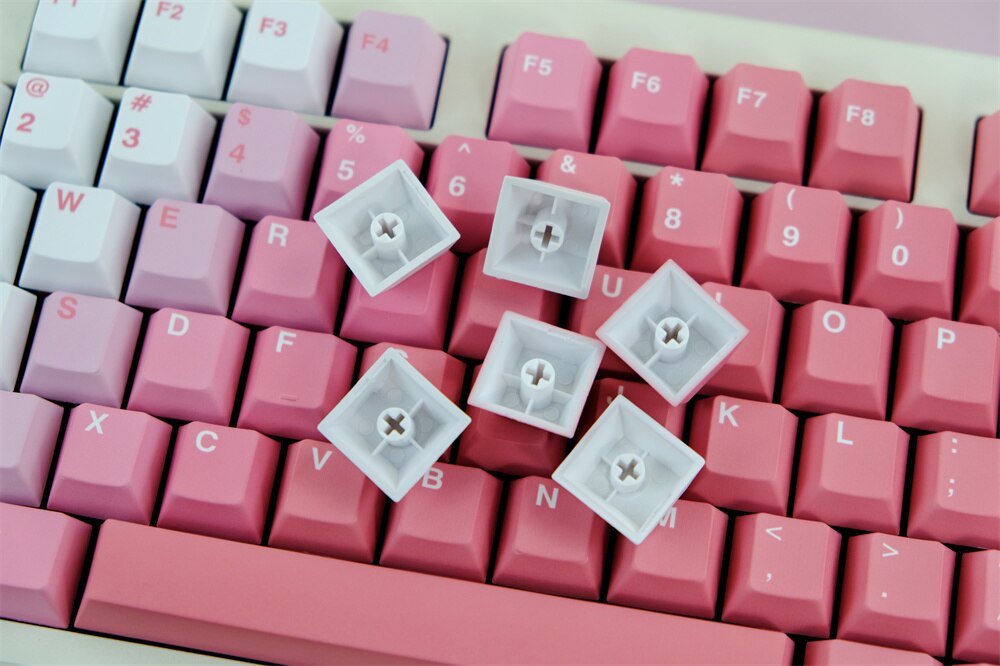 129 Keys Cherry Profile PBT Dye-sublamation Keycaps Gradient Pink For Mx Switch GMMK Pro Mechanical Keyboard 6.25U 7U Spacebar 129 Keys Cherry Profile PBT Dye-sublamation Keycaps Gradient Pink For Mx Switch GMMK Pro Mechanical Keyboard 6.25U 7U Spacebar