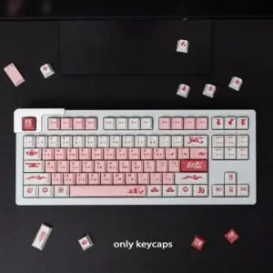GMK + Mortise Rabbit Series Cherry Custom Keycap Set